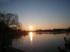 Slnečné jazerá ráno